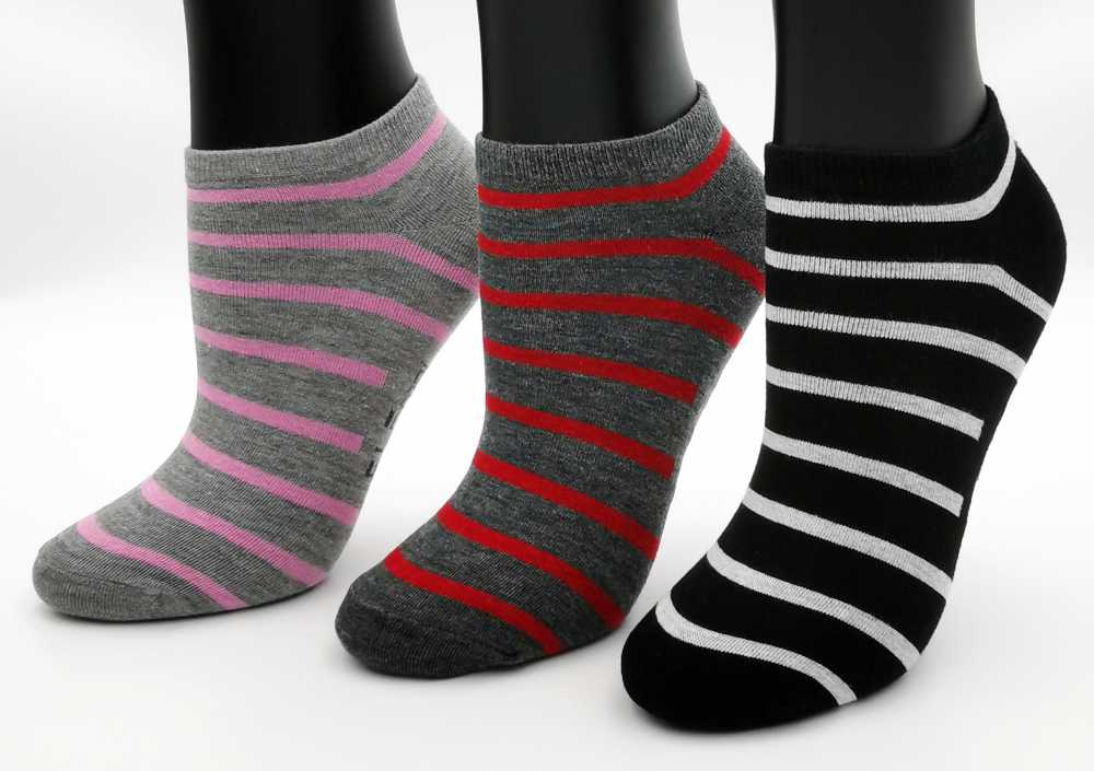 6054 斑馬條紋船型女襪