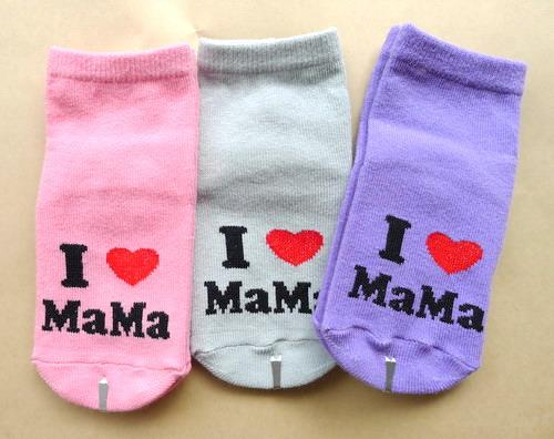 6803 純棉寶貝我愛爸媽襪