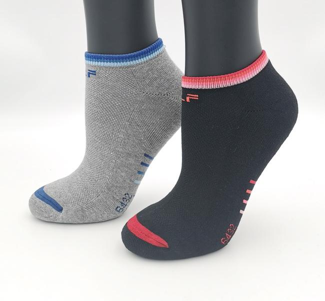 6432 彩虹船型氣墊襪 黑色 <3雙特惠入>