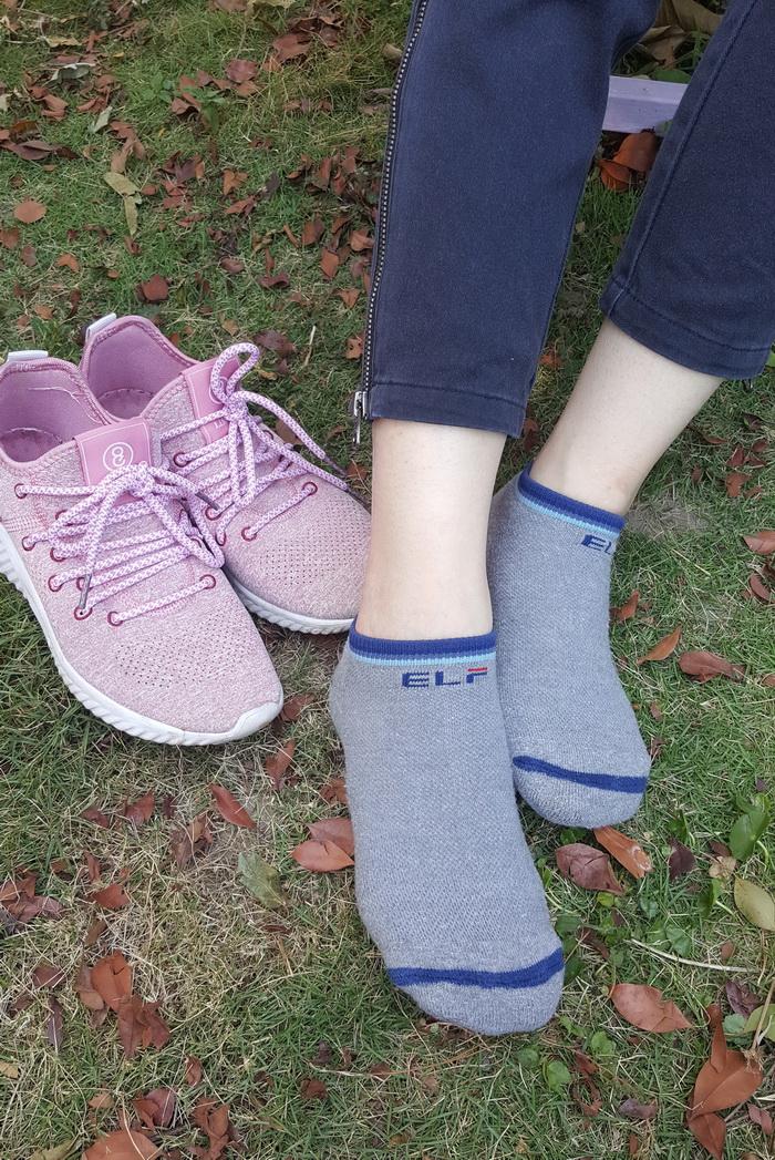 6432 彩虹船型氣墊襪 黑色 <3雙特惠入>