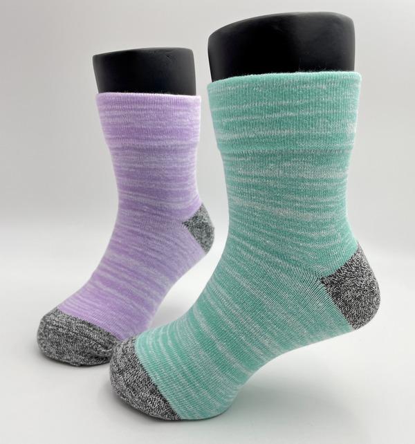 6490-2 彩虹紋無痕寬口休閒童襪 (S/M)