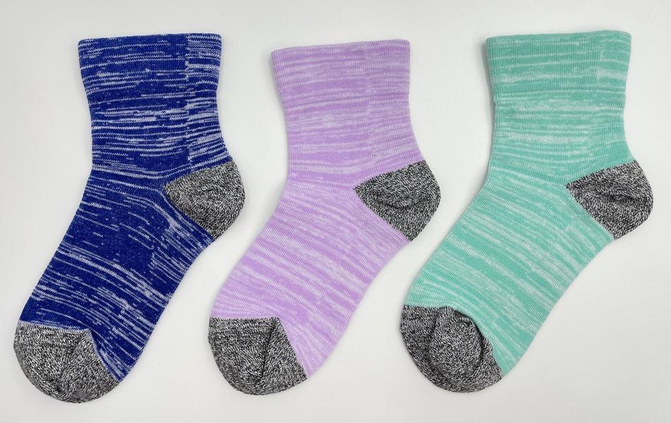 6490-2 彩虹紋無痕寬口休閒童襪 (S/M)